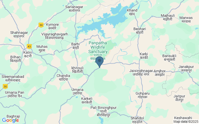 Kaart met locatie Bandhavgarh National Park